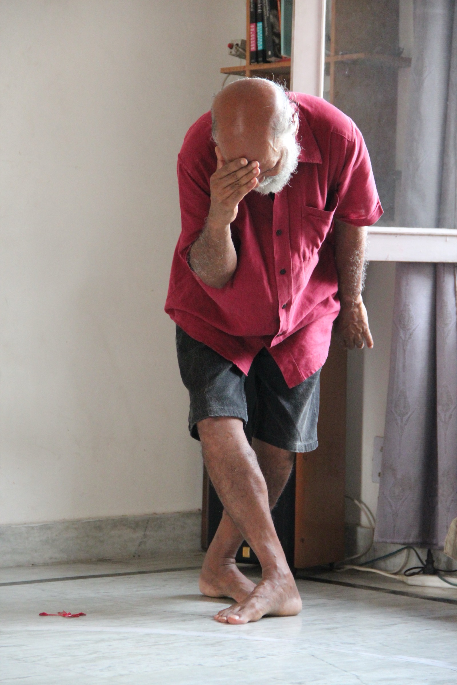 K. Madavane demonstrating a scene