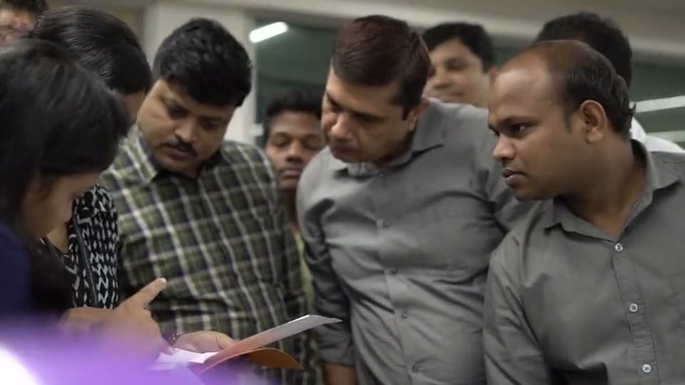 A Tamasha floor activation performed across a corporate office floor for Marico